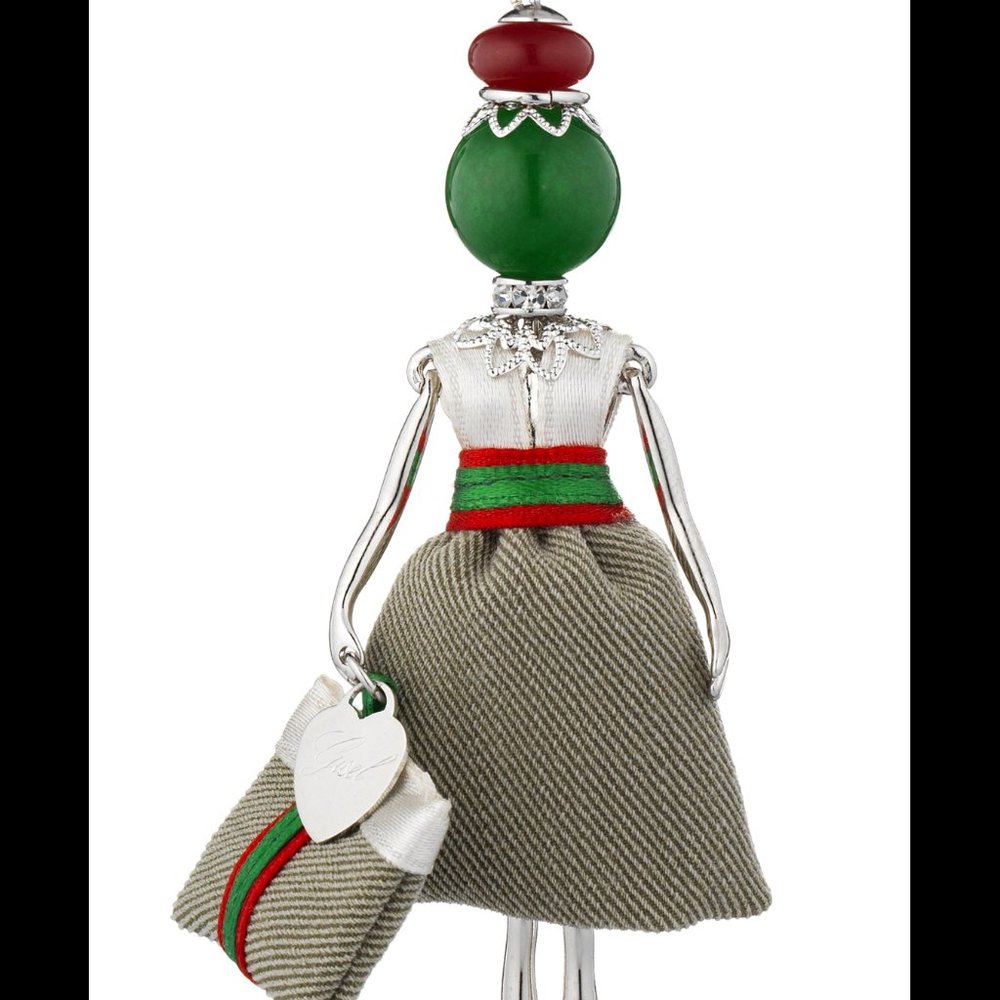 Gisel handmade doll necklace with purse and shoes